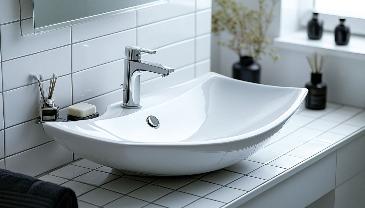 Comment intégrer un lavabo totem design et pas cher dans une petite salle de bain ?